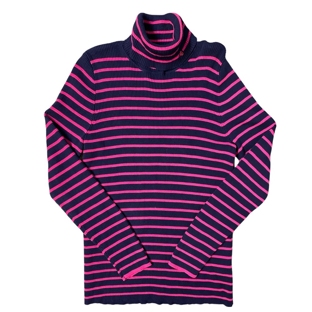 🌸💙Ralph Lauren turtleneck sweater blue&pink sizeXL🌸💙